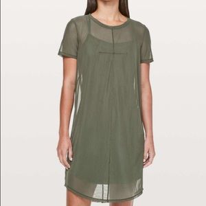 NWT Lululemon Ready To Reach Dress Camo Green Mesh
